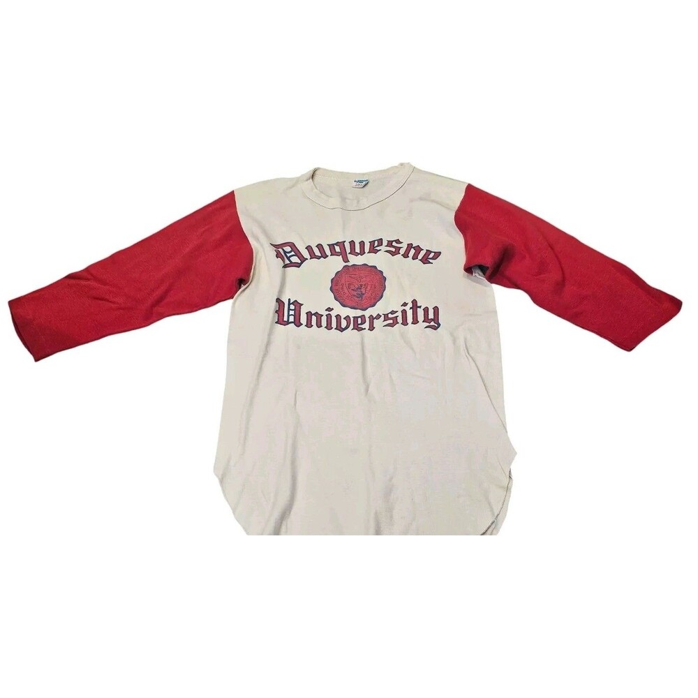 Vtg Duquesne University Pittsburgh Collegiate Long Sleeve Shirt Small Champion
